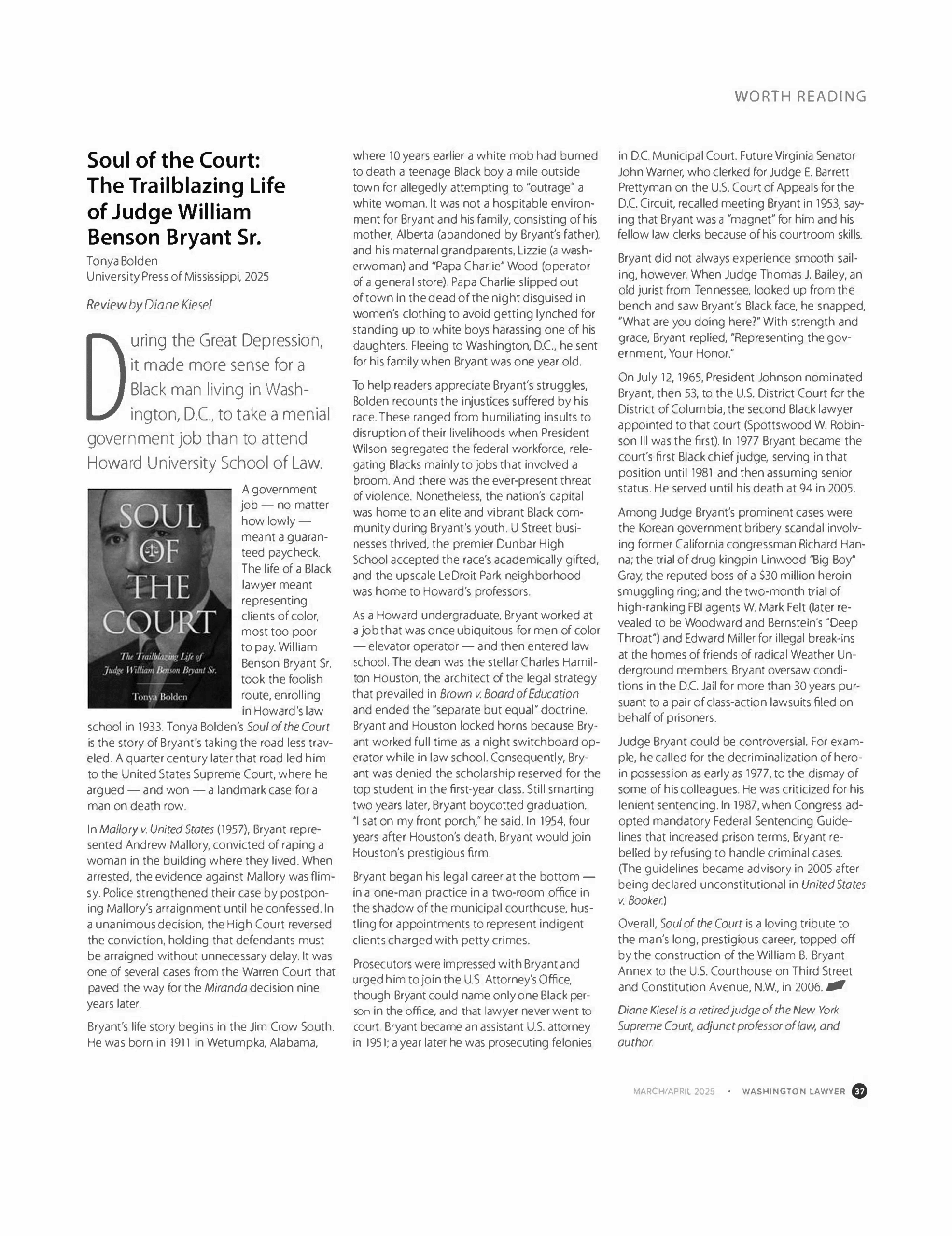 bryant book review
